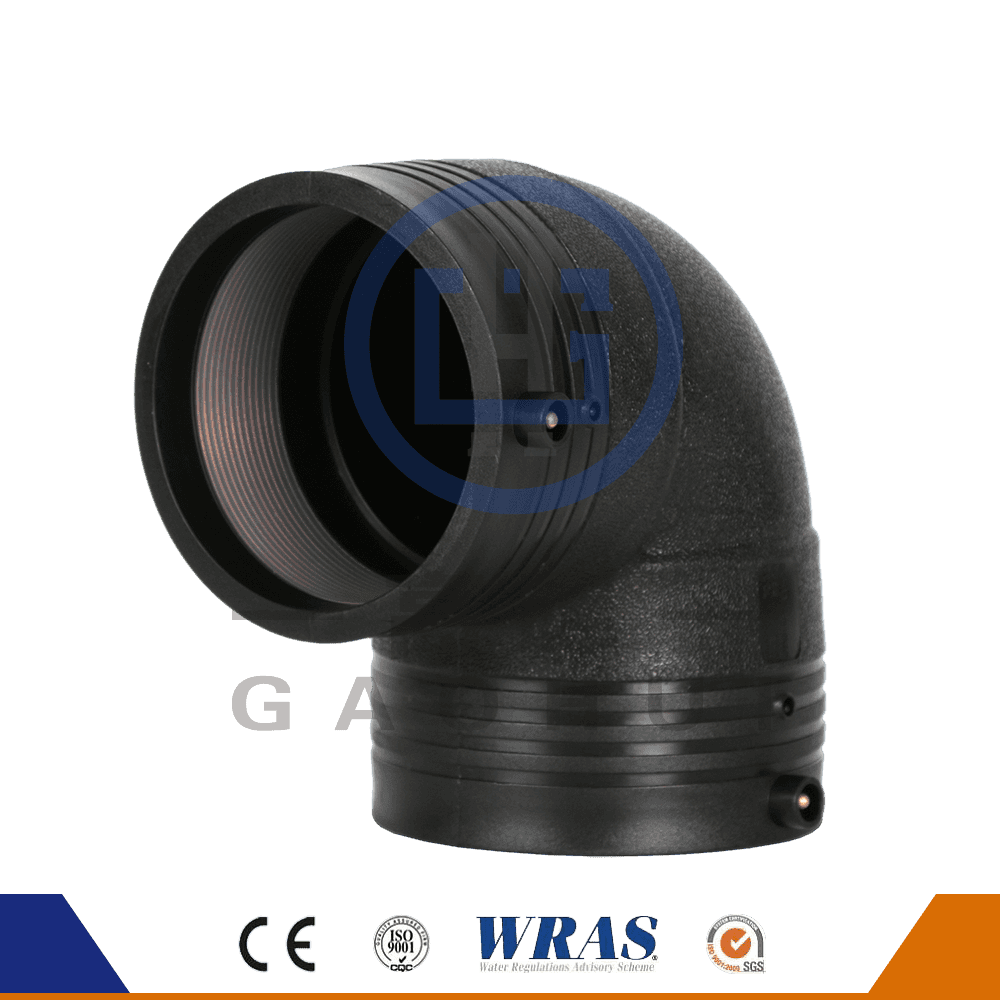 ELECTRO FUSIÓN MODIDAD HDPE 90 grados Bend de codo para el suministro de agua ELECTRO FUSIÓN MODIDAD HDPE 90 grados Bend de codo para el suministro de agua