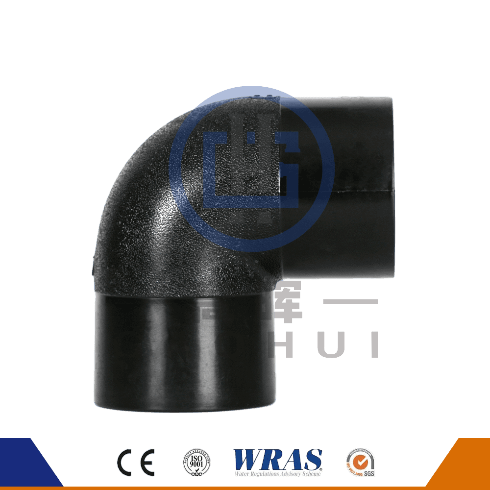 HDPE CODOW Bend 90 ° Pipe de tubo de plástico para agua fría y drenaje